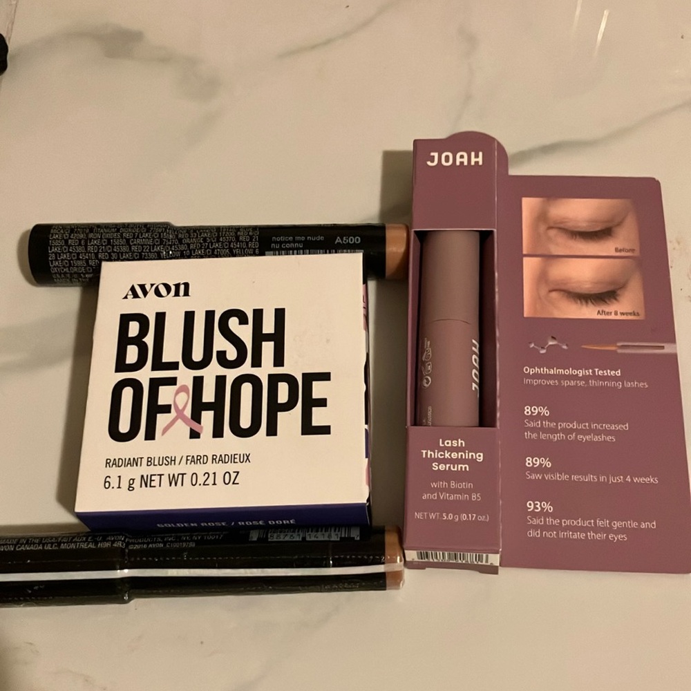 Makeup bundle brand new lash thickening serum. Limited edition blush 2 lip crayo